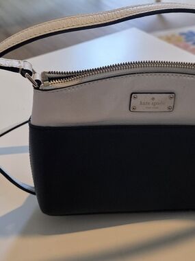 kate spade Two-Tone Black and White Leather Crossbody
